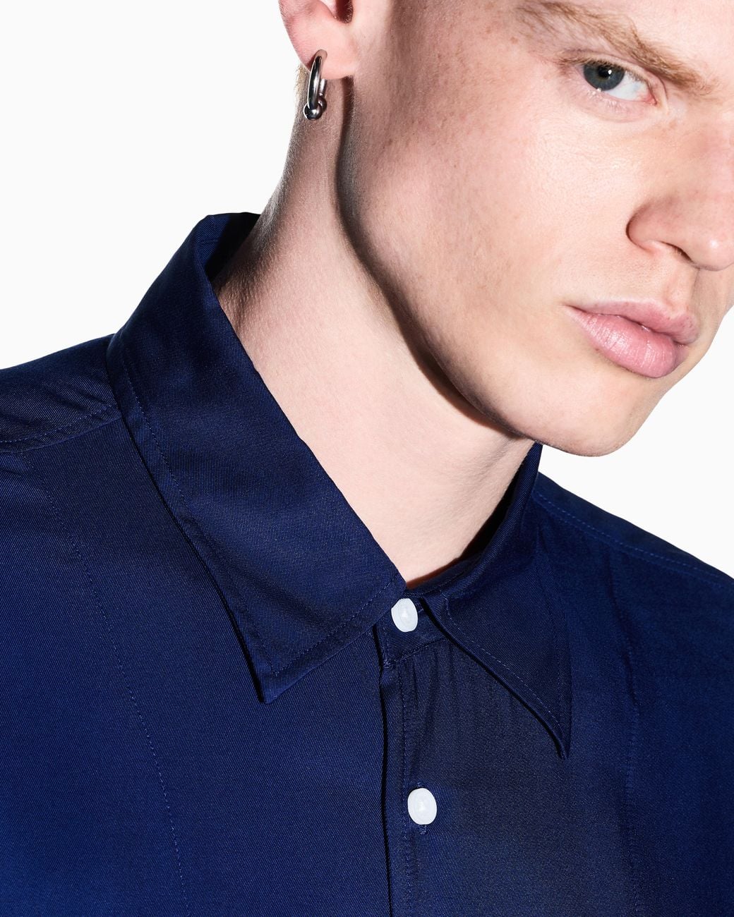 ARMANI EXCHANGE Blue Oversized Shirt for men