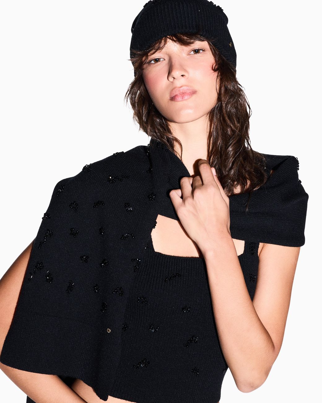 ARMANI EXCHANGE Black Scarf