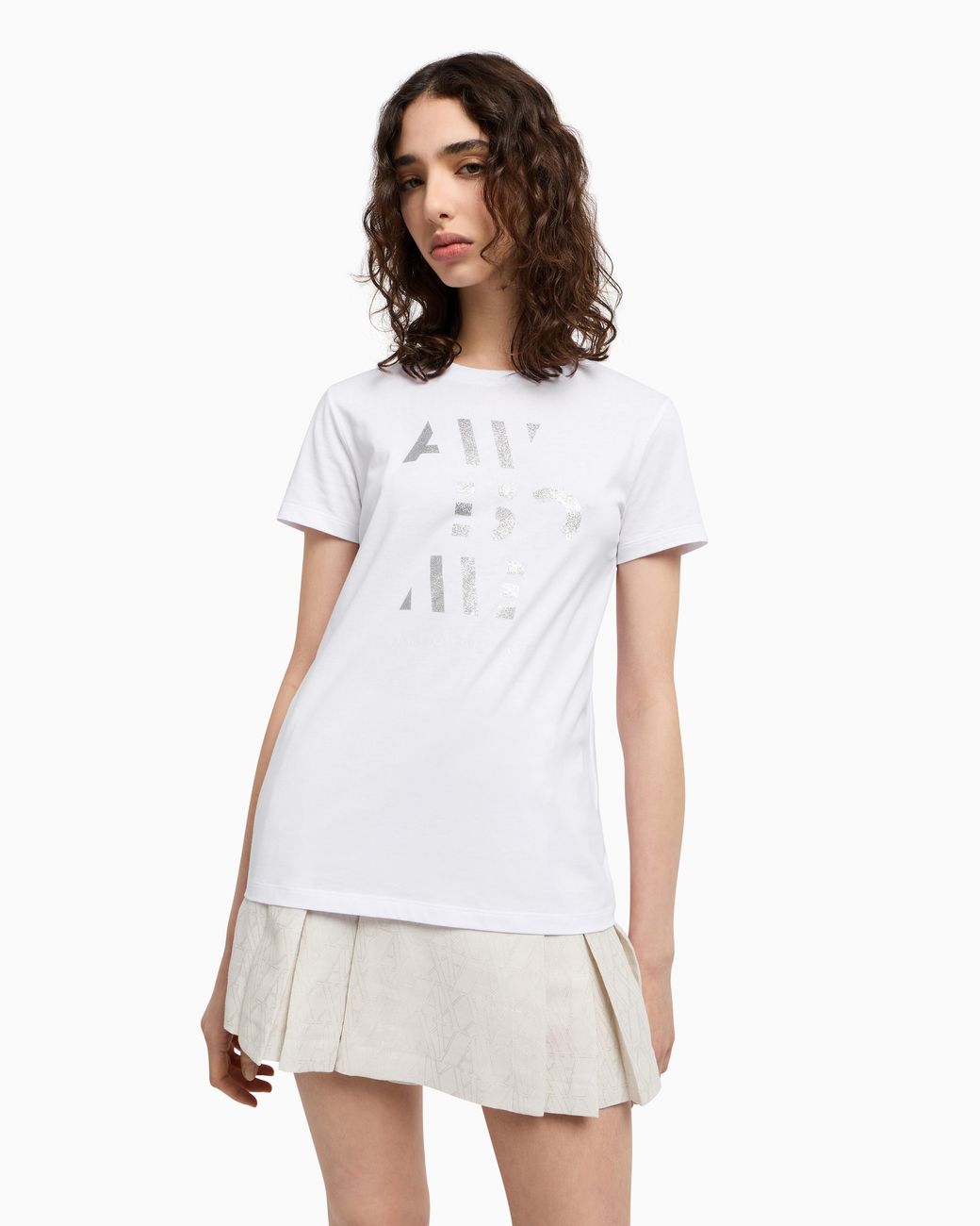ARMANI EXCHANGE White Regular Fit Awesome T-Shirt