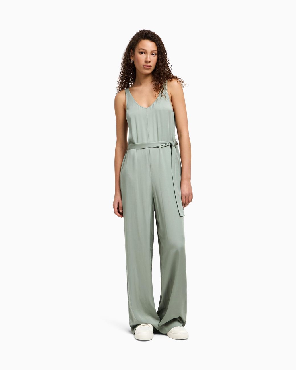 ARMANI EXCHANGE Green Fluid Viscose Jumpsuit