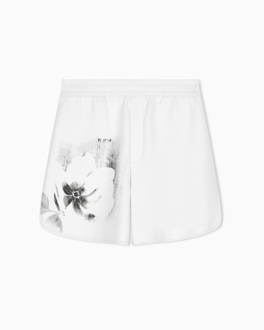 ARMANI EXCHANGE White Regular Fit Shorts Jersey Bonded Stretch Cotton for men