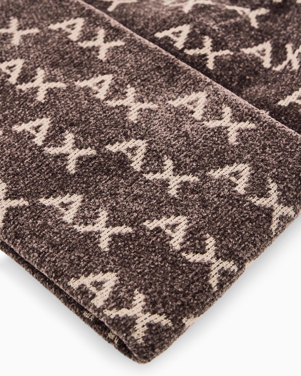 ARMANI EXCHANGE Brown Beanie Hat Viscose Blend for men