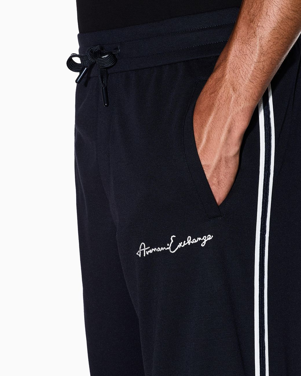ARMANI EXCHANGE Blue Logo Joggers for men