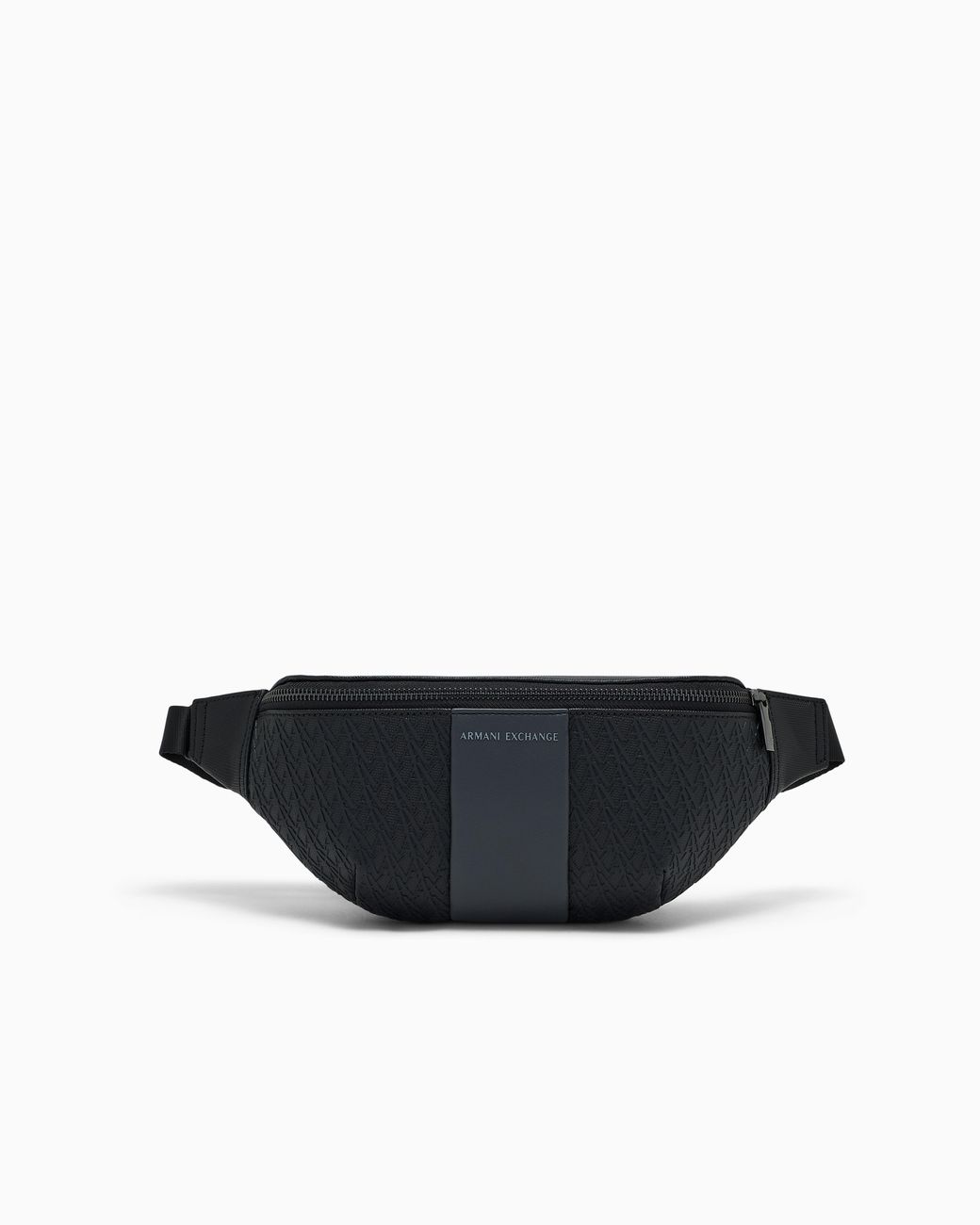 ARMANI EXCHANGE Black Coated Belt Bag for men