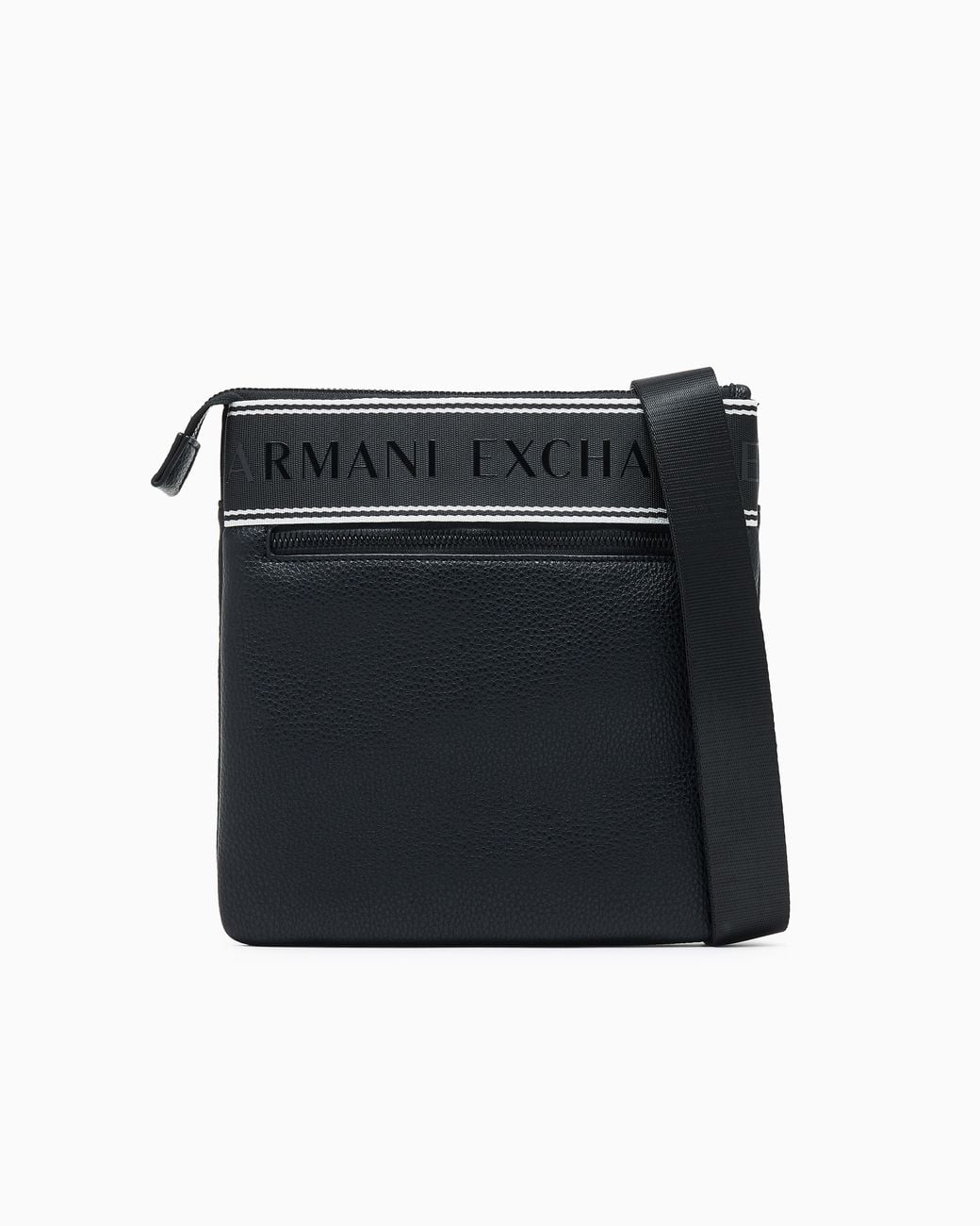 ARMANI EXCHANGE Black Flat Crossbody Messenger Bag for men