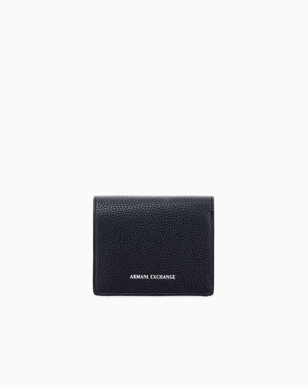 ARMANI EXCHANGE Black Textured Wallet With Snap Closure And Multiple Card Slots