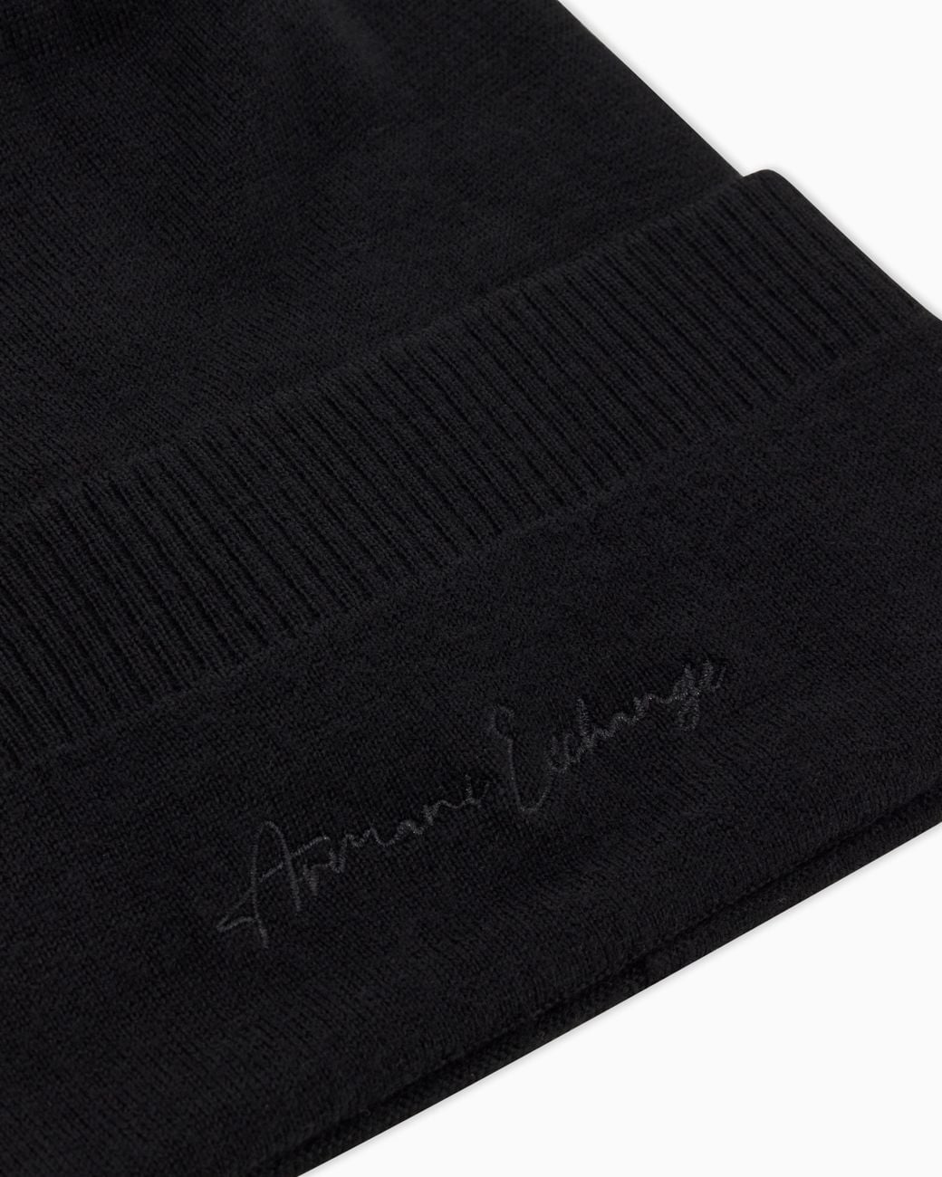 Bonnets En Cachemire À Revers Côtelé Essential ARMANI EXCHANGE en coloris Blue