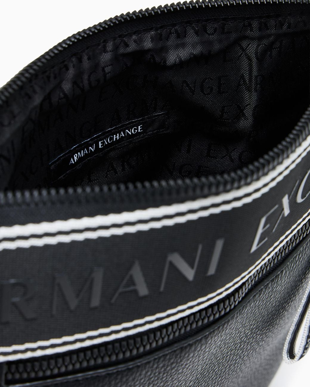 ARMANI EXCHANGE Black Flat Crossbody Messenger Bag for men