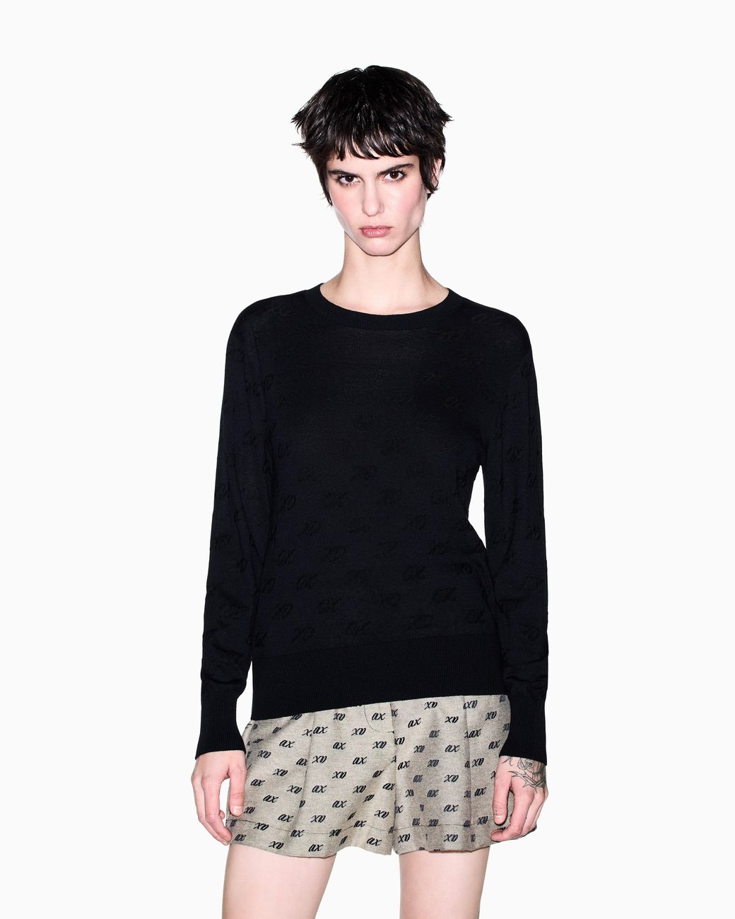 ARMANI EXCHANGE Blue Regular Fit Pullover