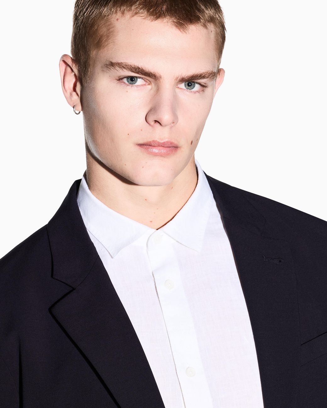 ARMANI EXCHANGE Blue Single Breasted Jacket for men