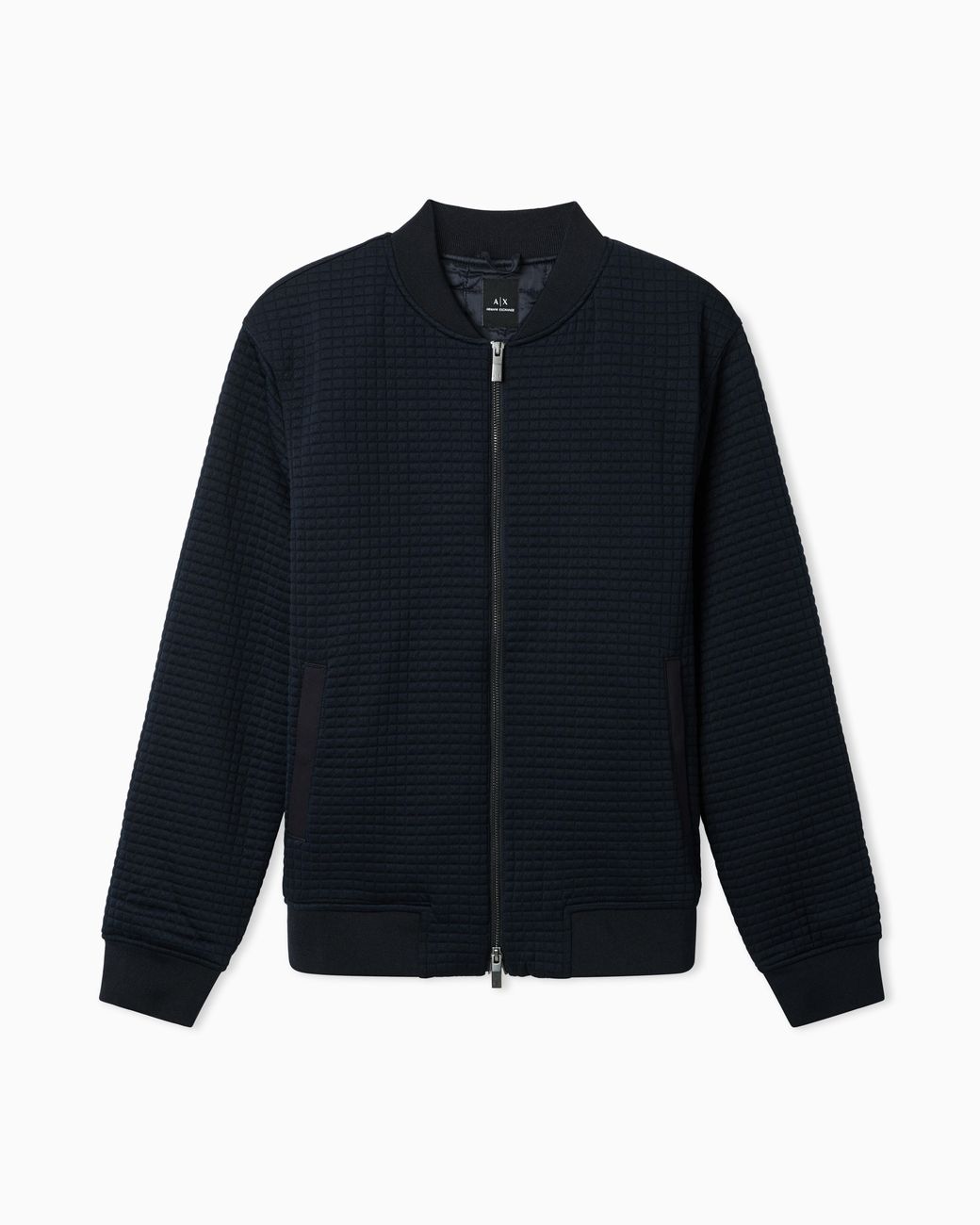 ARMANI EXCHANGE Blue Stretch Bomber Jacket for men