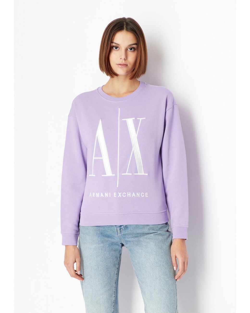 Purple armani exchange shop t shirt