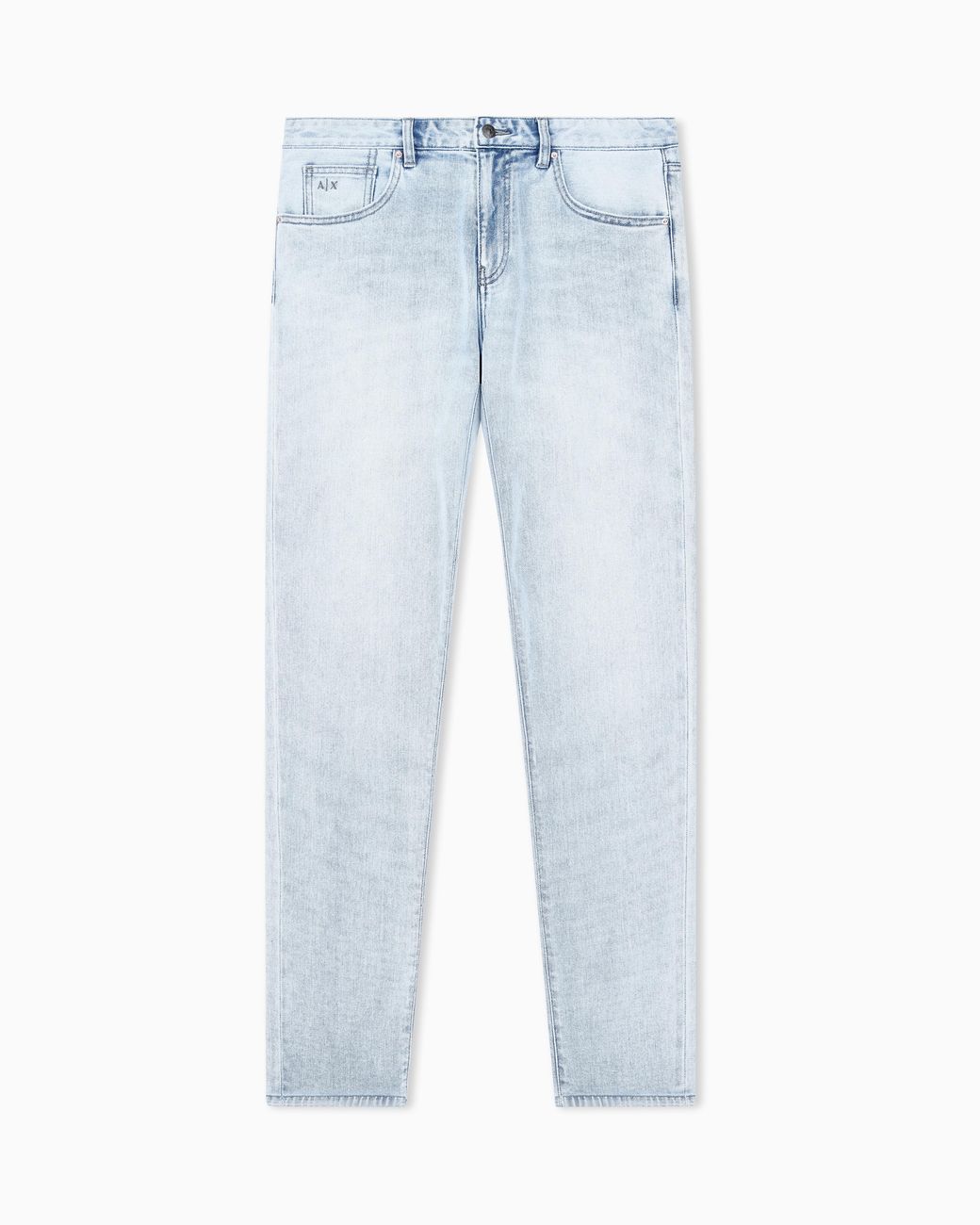 ARMANI EXCHANGE Blue Comfort Slim Fit Five-Pocket Pants for men