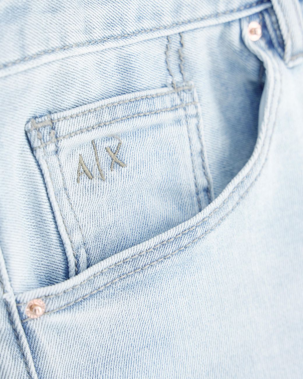 ARMANI EXCHANGE Blue Comfort Slim Fit Five-Pocket Pants for men
