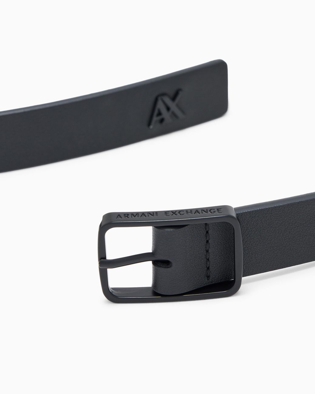 ARMANI EXCHANGE White Tongue Belt for men