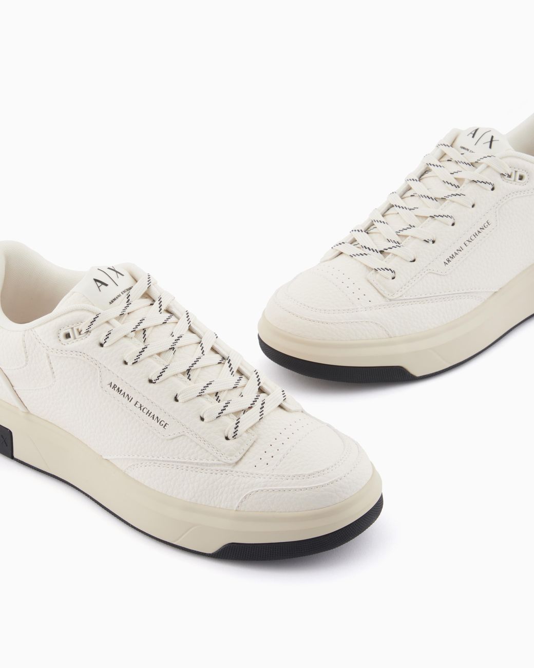 ARMANI EXCHANGE White Technical Fabric Sneakers for men