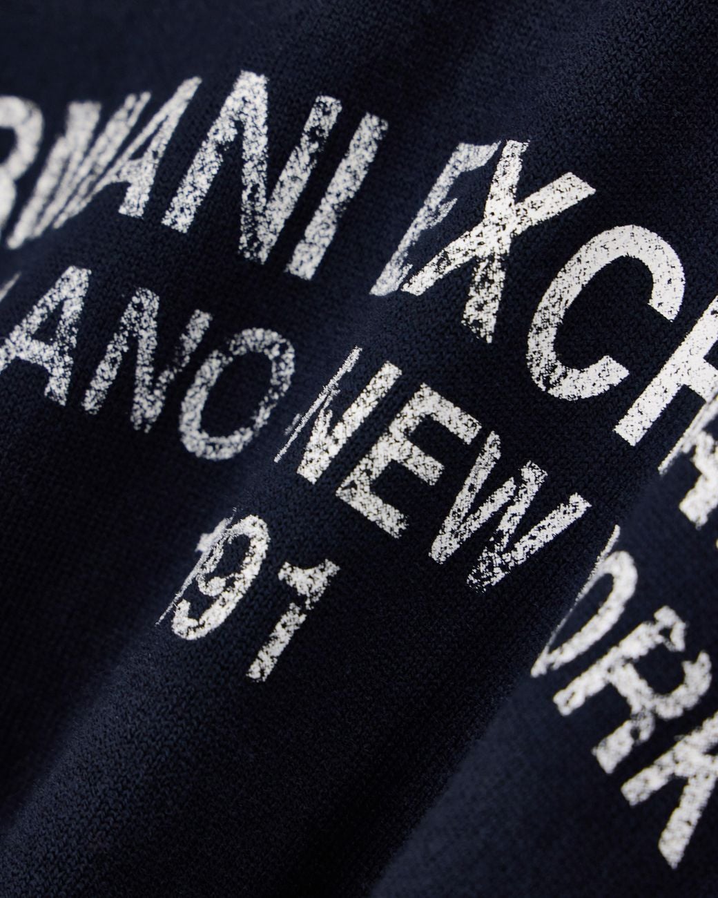 ARMANI EXCHANGE Blue Regular Fit Pullover for men