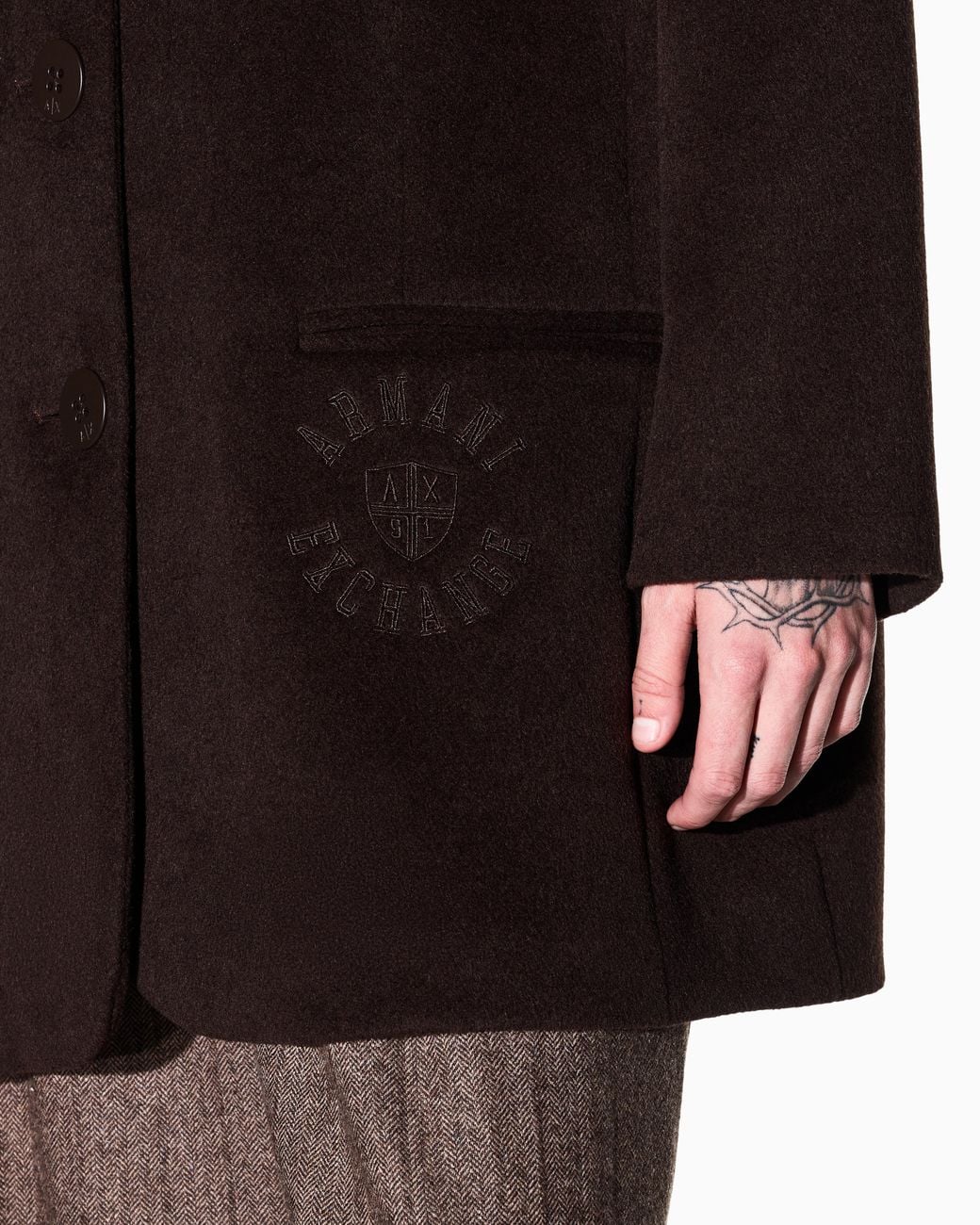 ARMANI EXCHANGE Blue Caban Coat