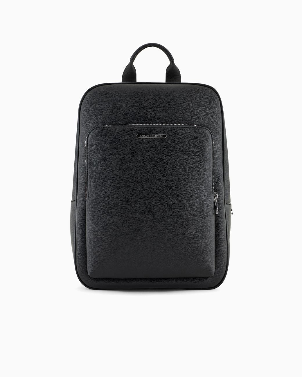 ARMANI EXCHANGE Black Textured Backpack With A Zippered Pocket And Padded Straps for men