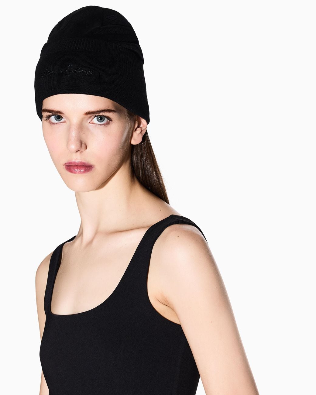 Bonnets En Cachemire À Revers Côtelé Essential ARMANI EXCHANGE en coloris Blue