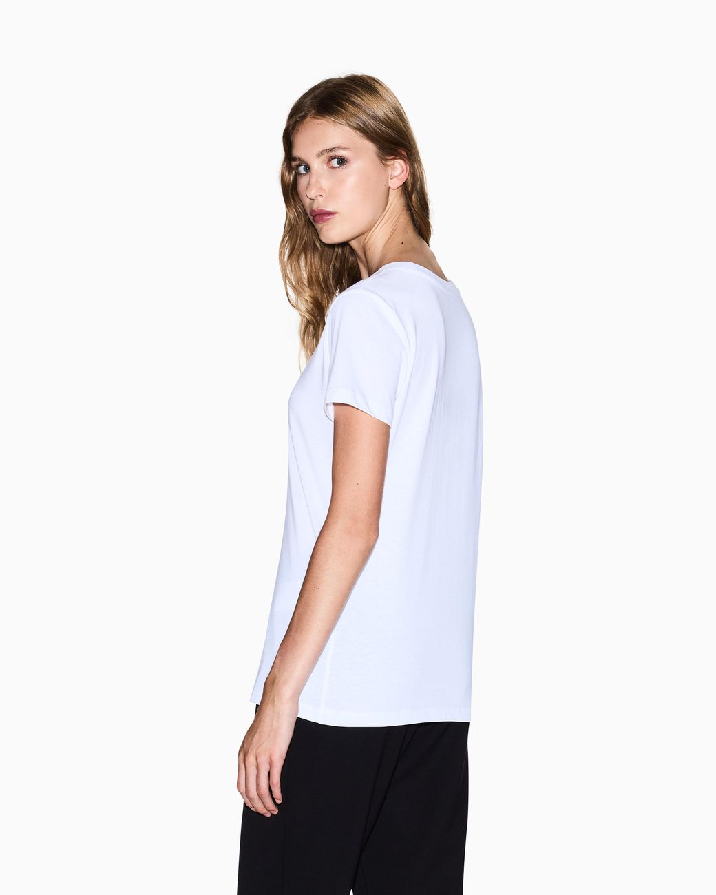 ARMANI EXCHANGE White Regular Fit T-Shirt