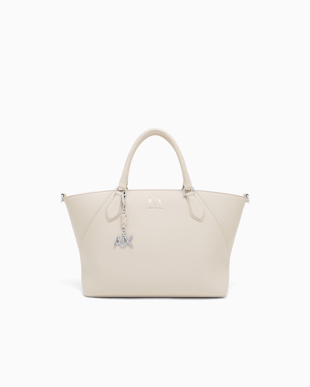 ARMANI EXCHANGE White Tote Shopping Bag