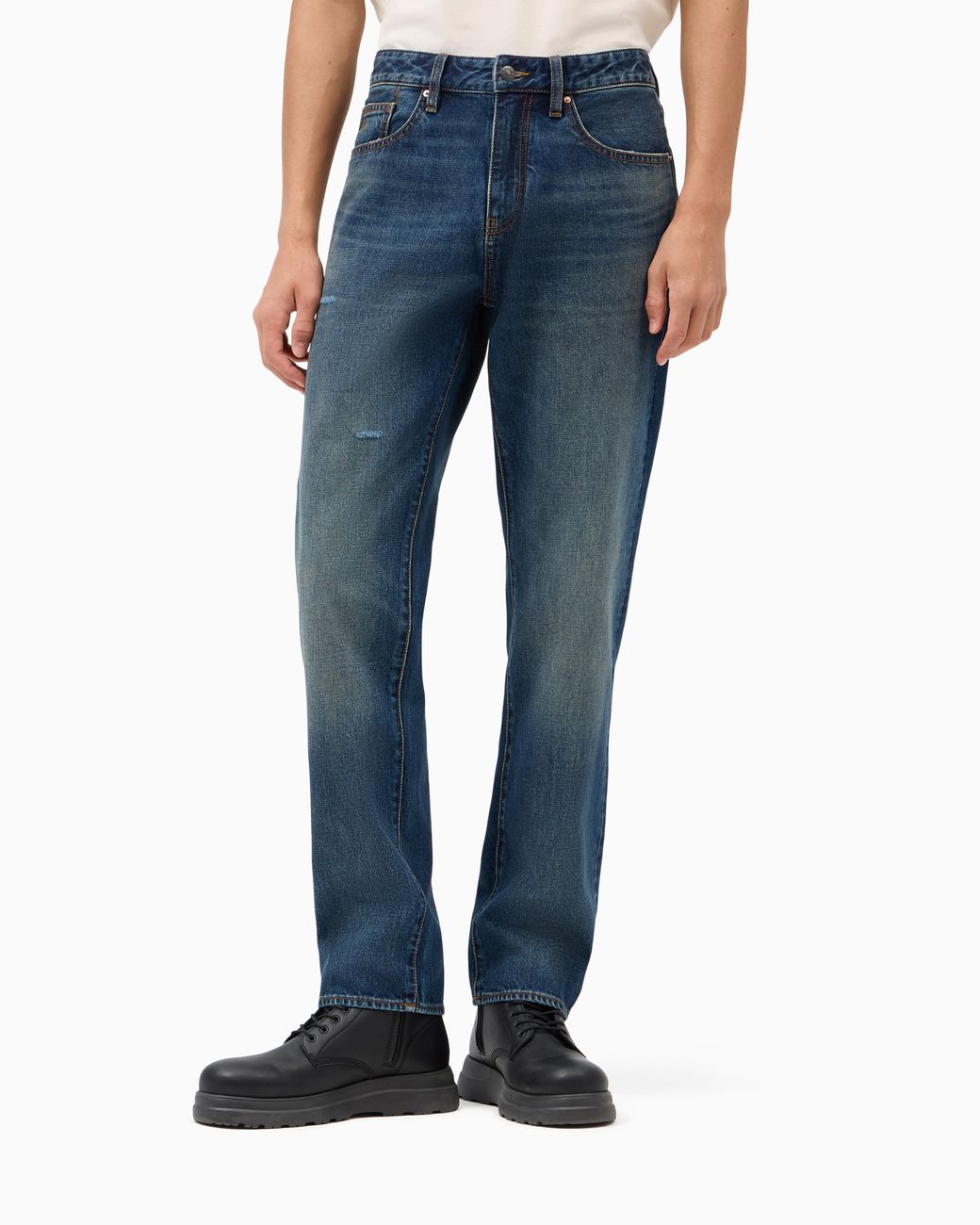 ARMANI EXCHANGE Blue Straight Fit 5 Pockets Pant for men