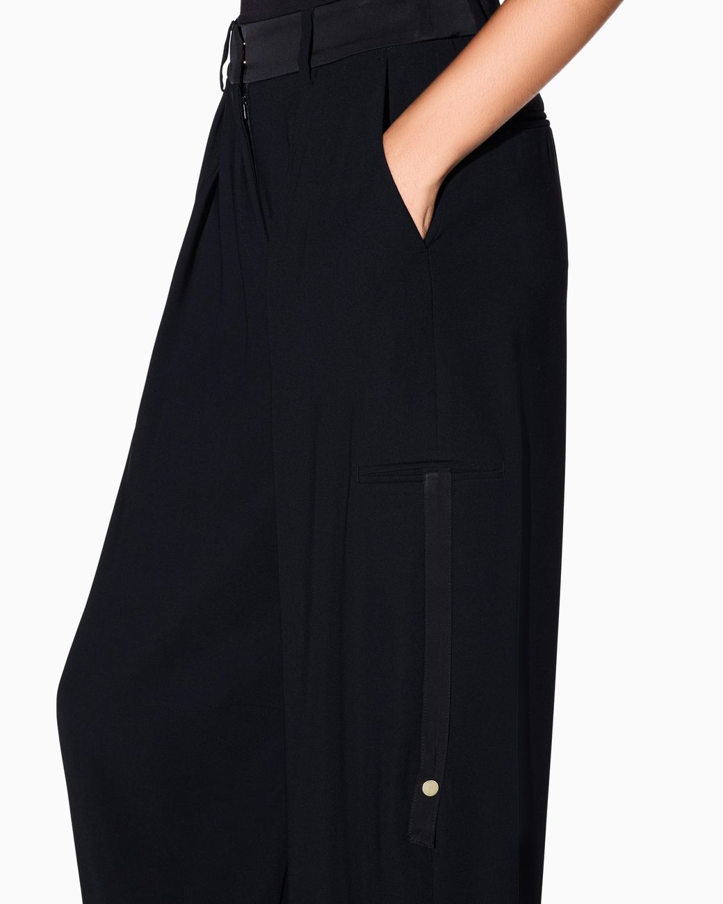 ARMANI EXCHANGE Blue Oversized Trousers With Viscose