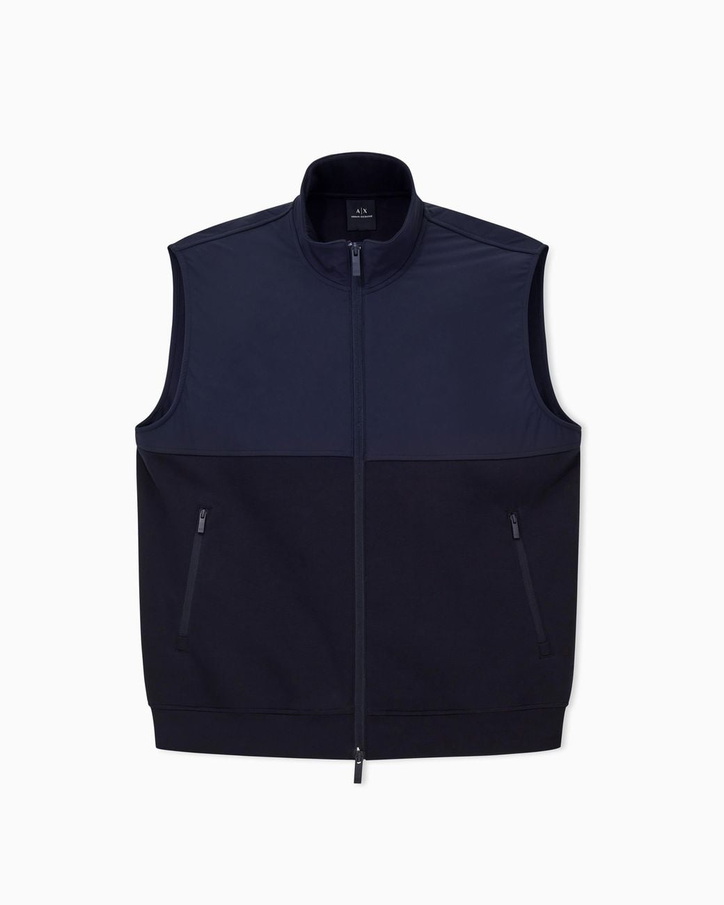 Chaleco De Algodón Elástico Con Cuello Alto Essential ARMANI EXCHANGE de hombre de color Blue