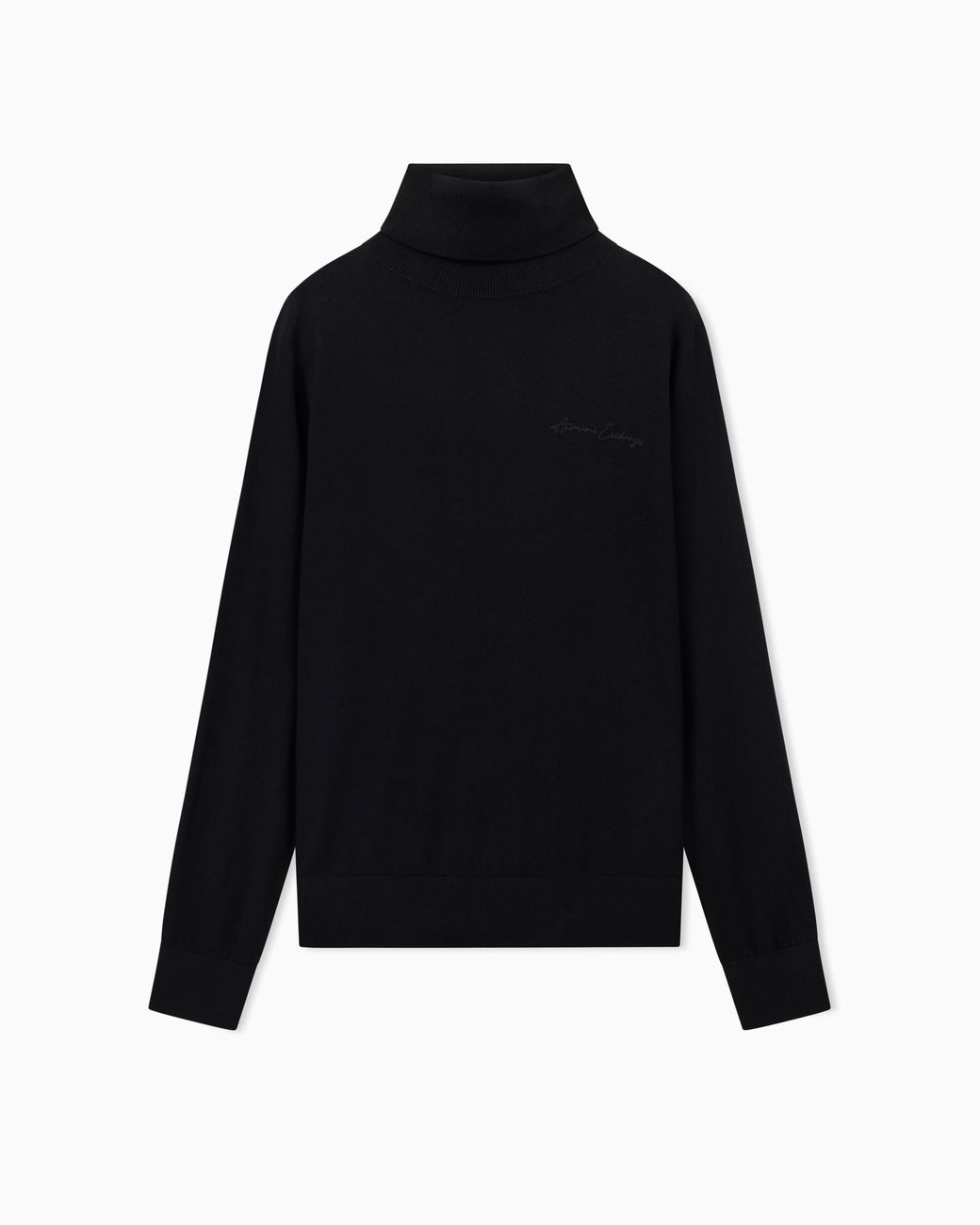 ARMANI EXCHANGE Black Merino Turtleneck Sweater