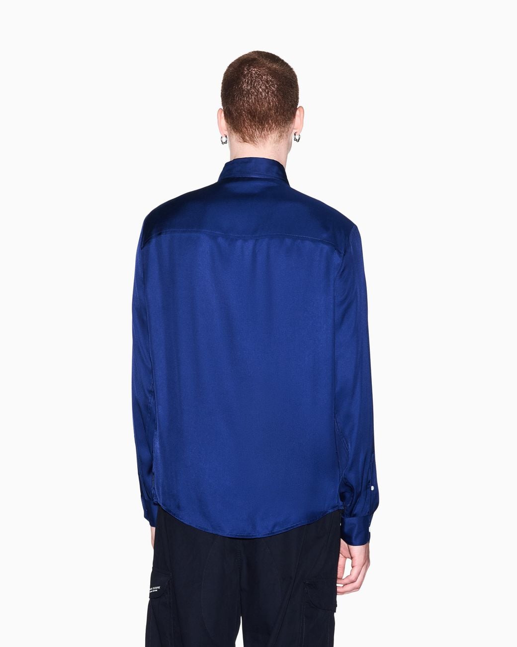 ARMANI EXCHANGE Blue Oversized Shirt for men