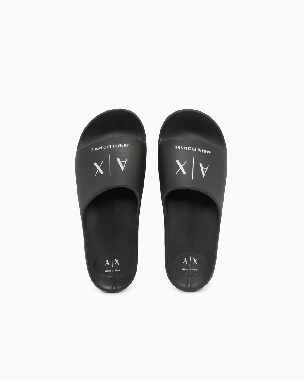 ARMANI EXCHANGE White Slides With Logo for men