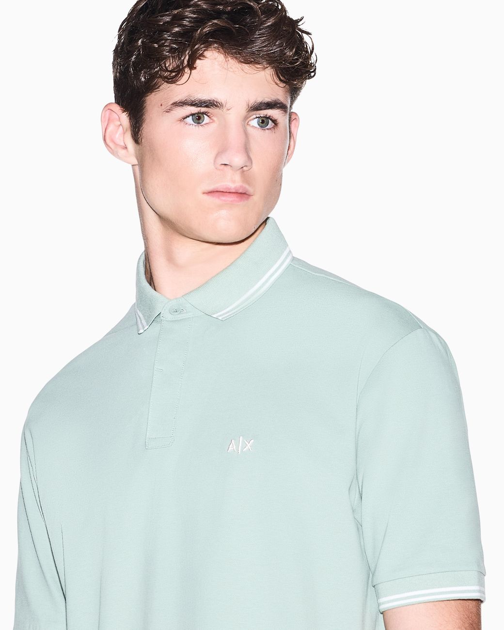 ARMANI EXCHANGE Blue Regular Fit Polo Shirt for men