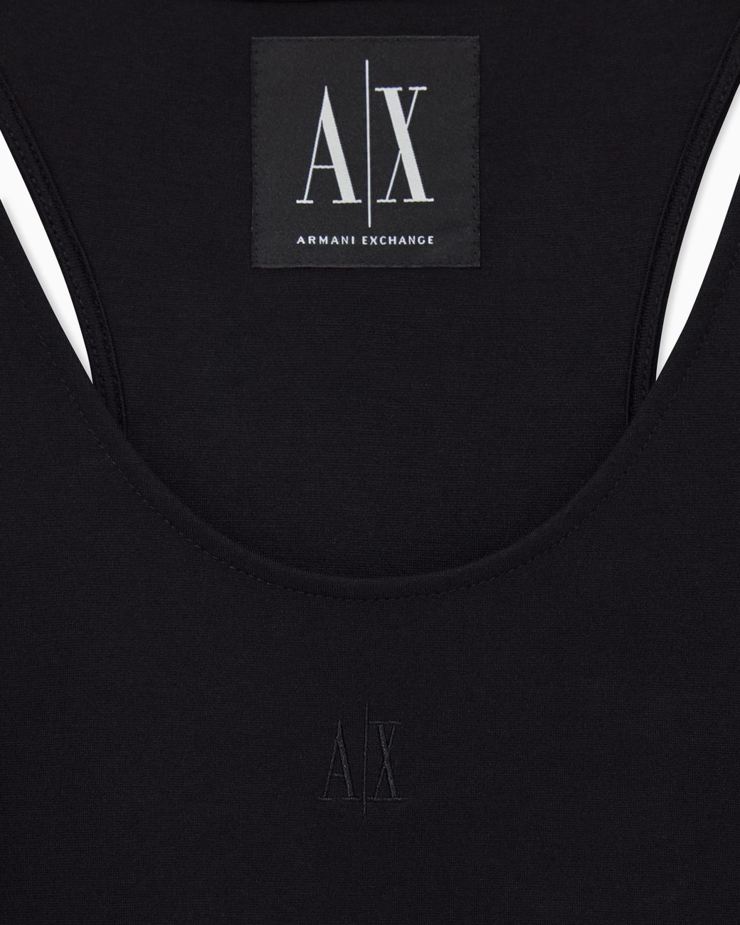 ARMANI EXCHANGE Black Fitted Tank Top