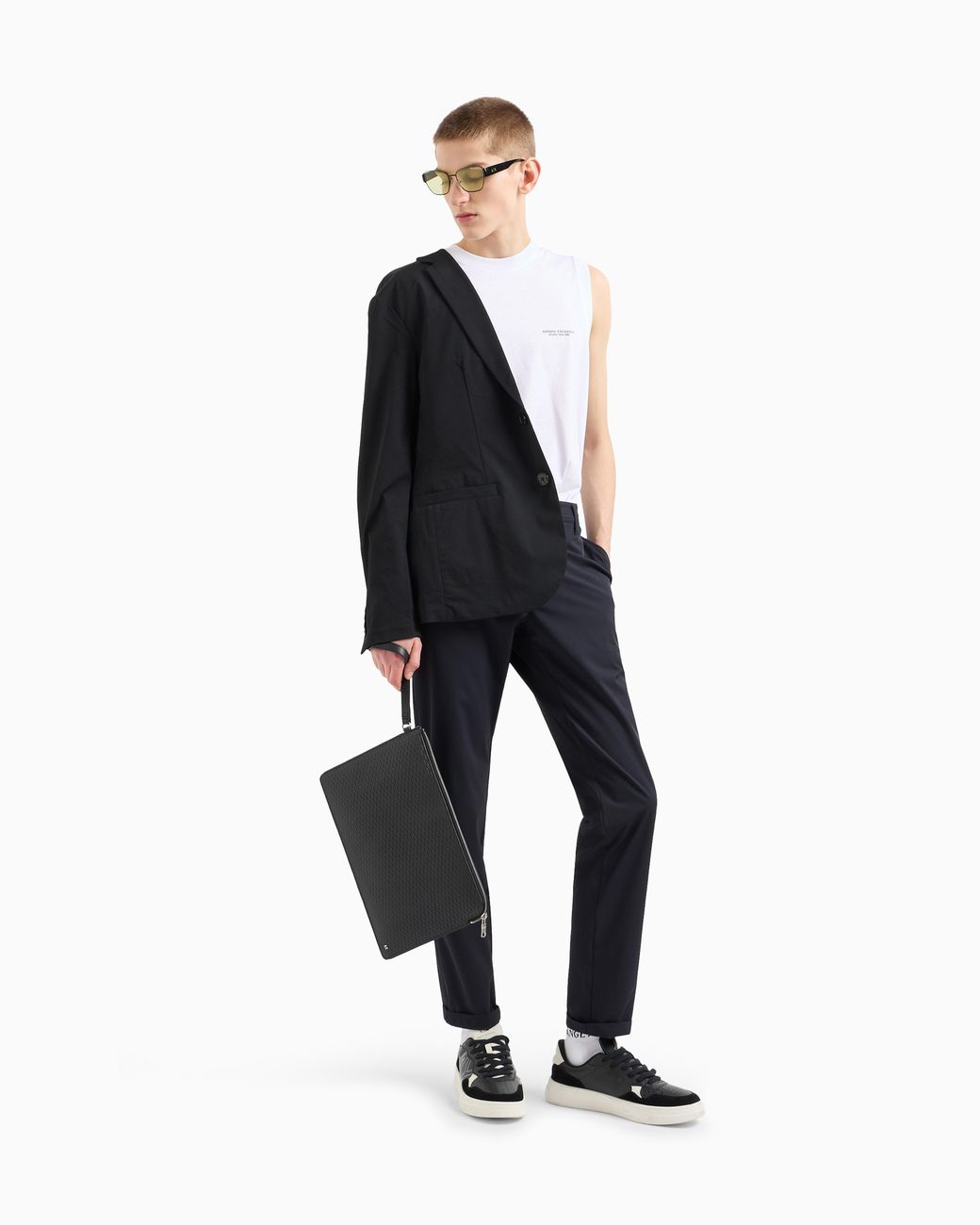 ARMANI EXCHANGE Blue Slim-Fit Trousers for men