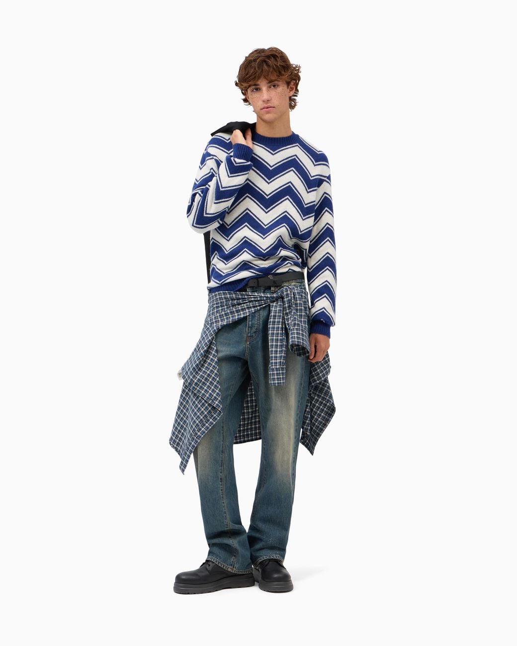 ARMANI EXCHANGE Blue Regular Fit Pullover for men