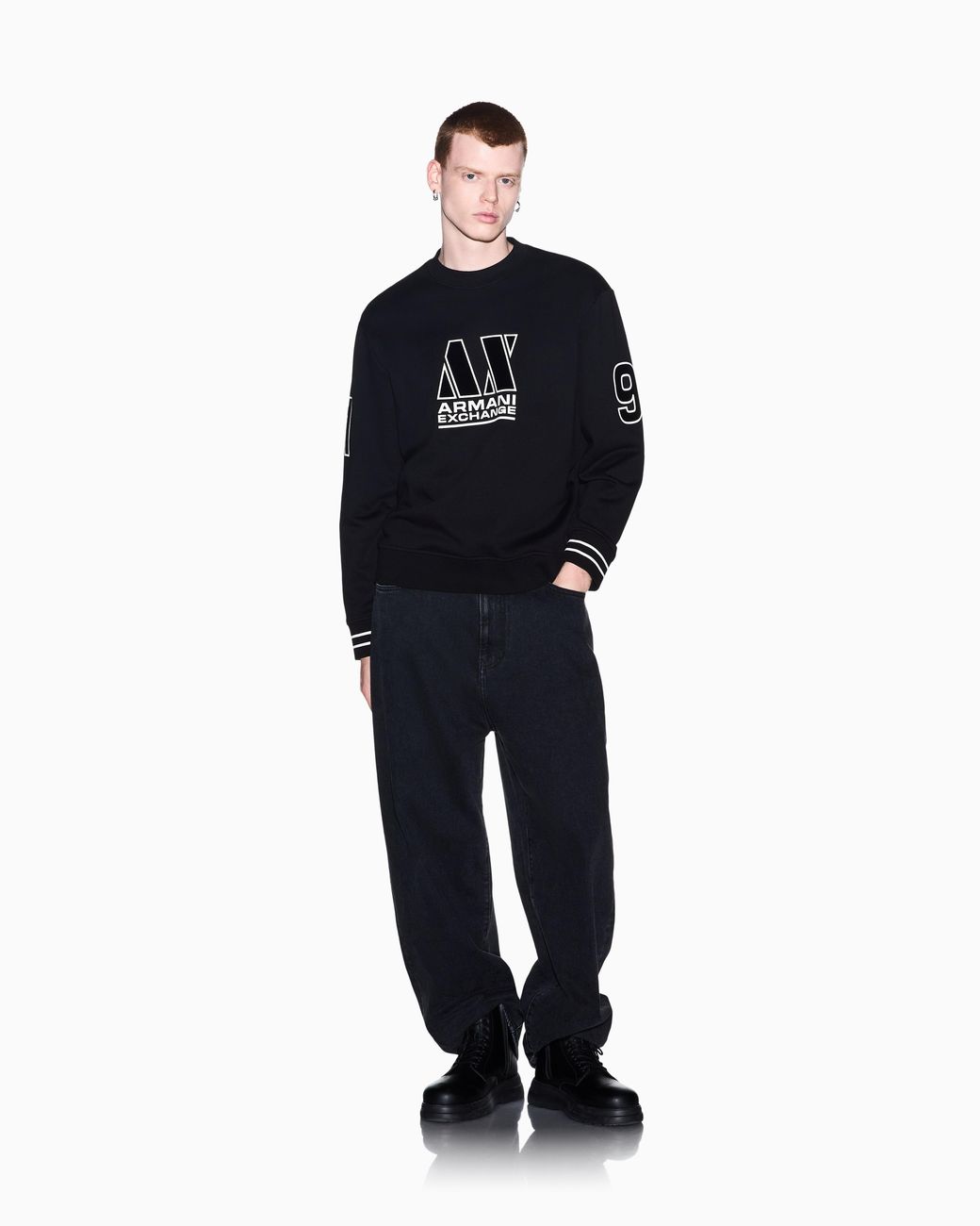 ARMANI EXCHANGE Black Sweatshirt for men