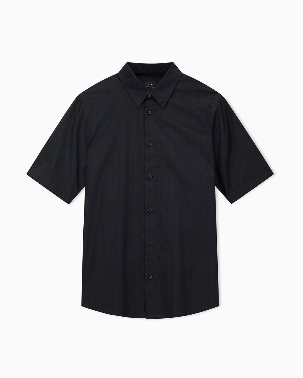 ARMANI EXCHANGE Black Short-Sleeve Button-Up Shirt for men
