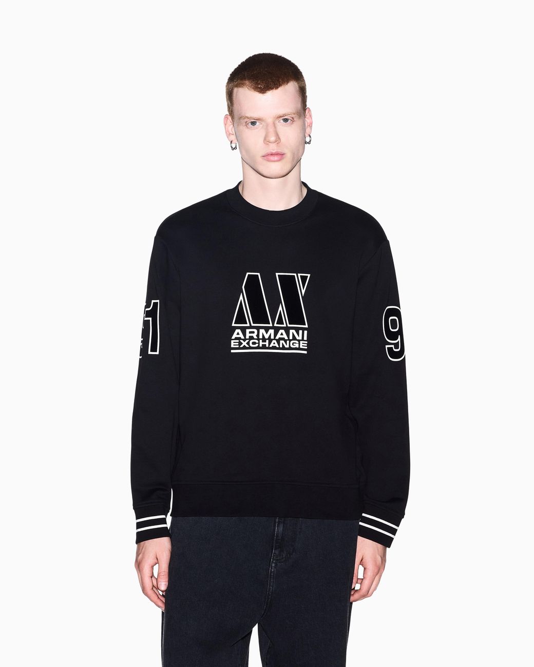 ARMANI EXCHANGE Black Sweatshirt for men