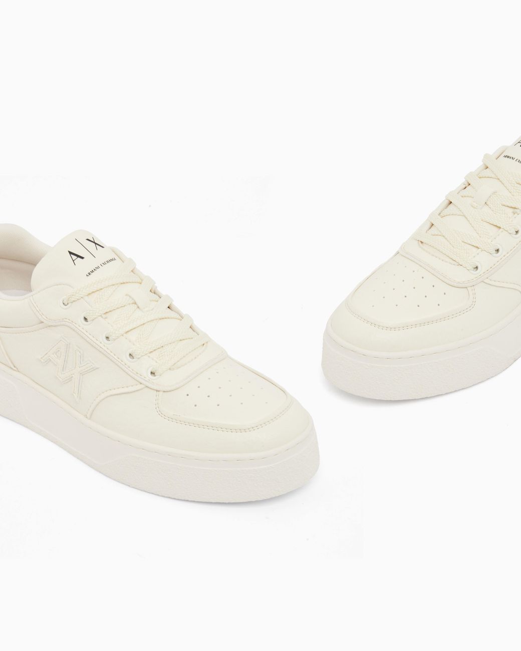 ARMANI EXCHANGE White Sneakers With Deer Effect for men