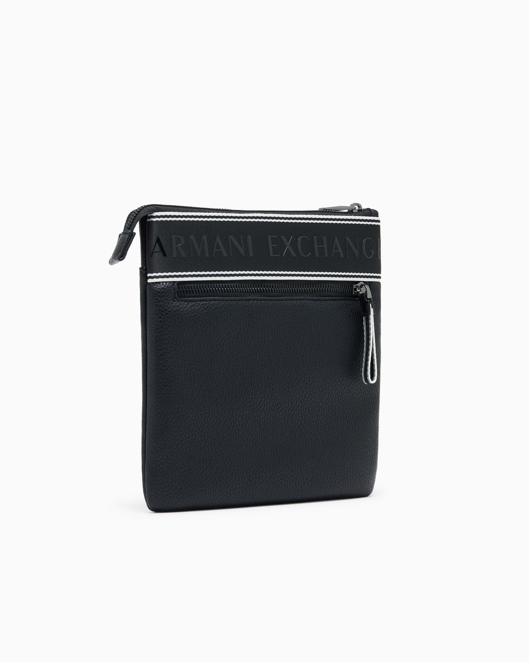 ARMANI EXCHANGE Black Flat Crossbody Messenger Bag for men