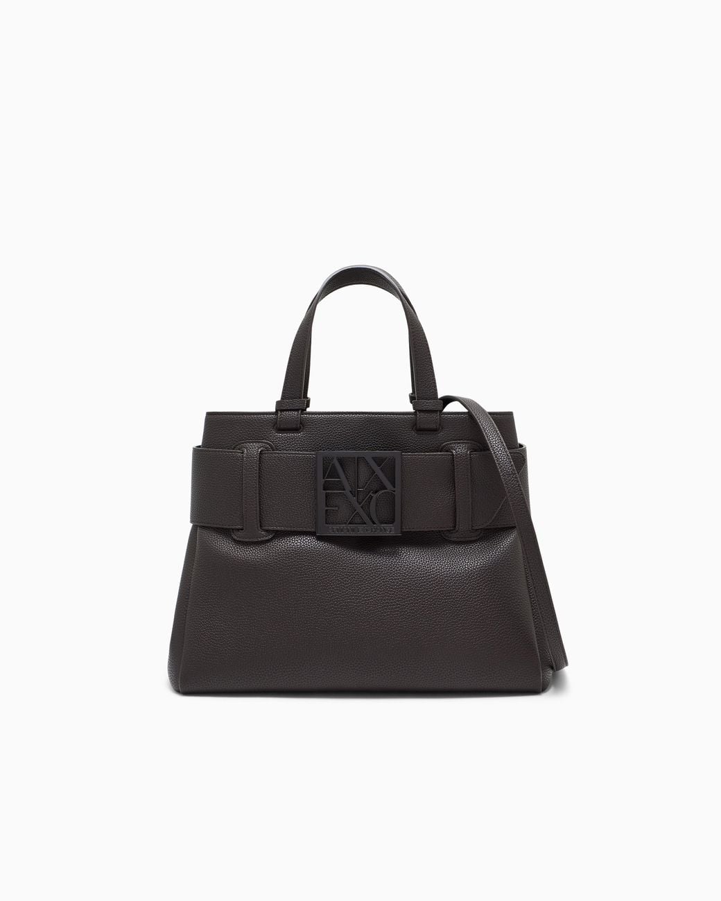 ARMANI EXCHANGE Brown Soft Shopping Bag With Outer Coating