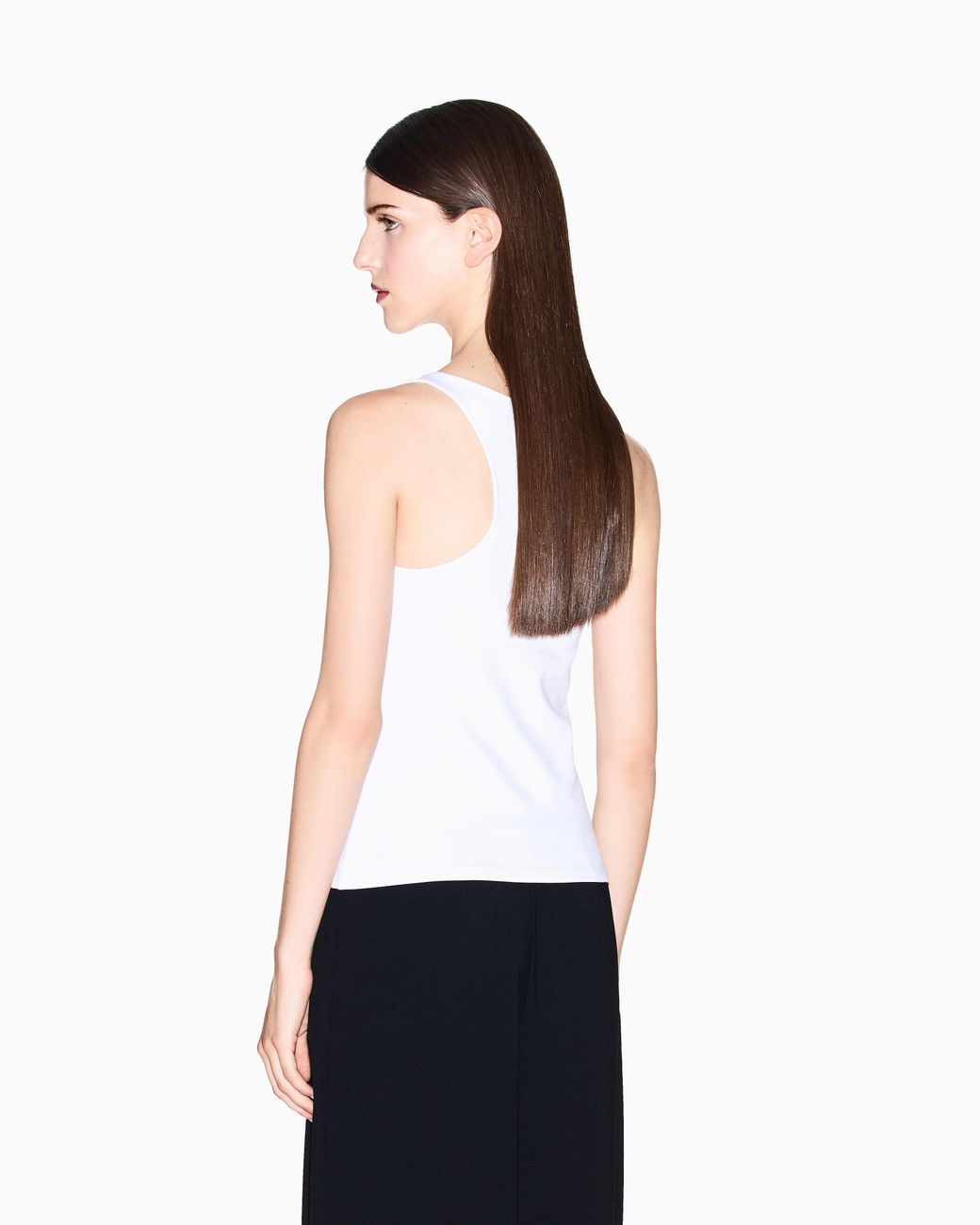 ARMANI EXCHANGE White Fitted Tank Top