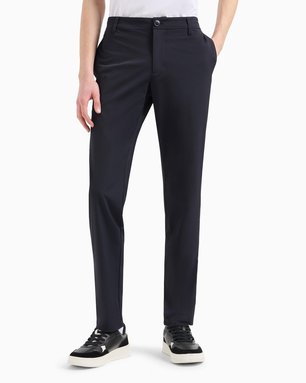 ARMANI EXCHANGE Blue Slim-Fit Trousers for men