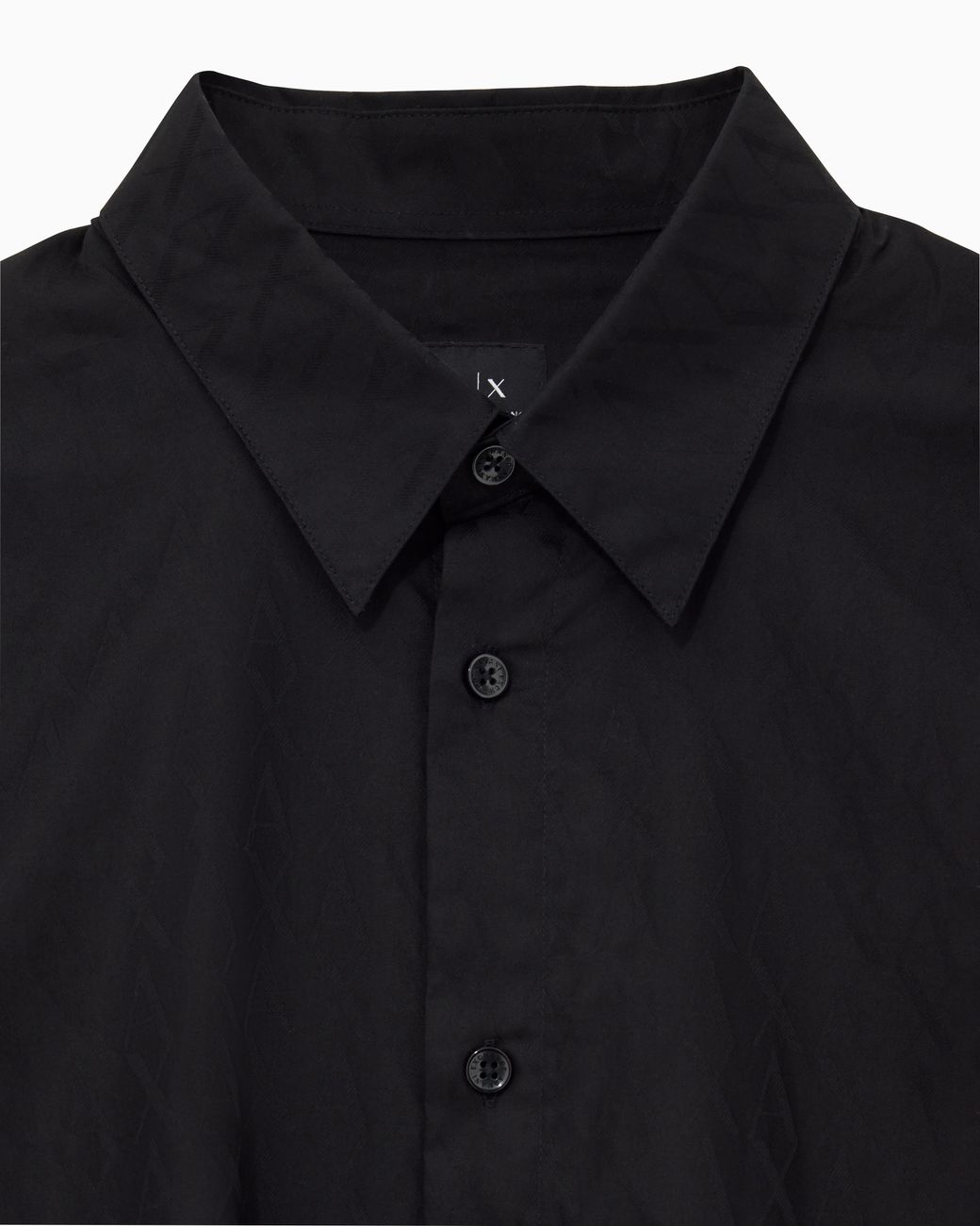 ARMANI EXCHANGE Black Short-Sleeve Button-Up Shirt for men
