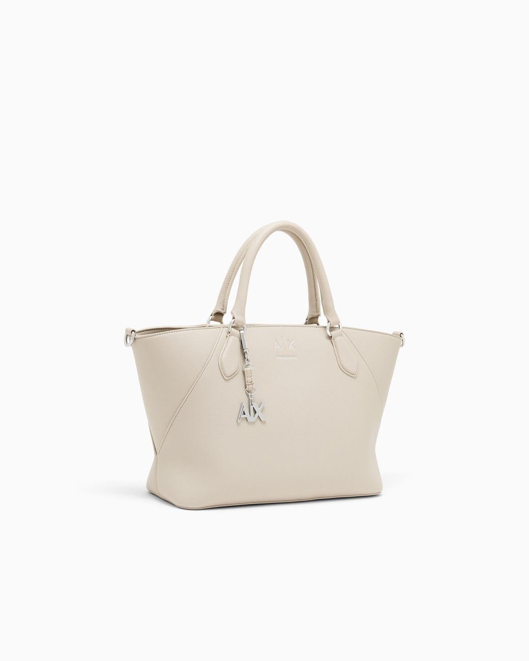 ARMANI EXCHANGE White Tote Shopping Bag