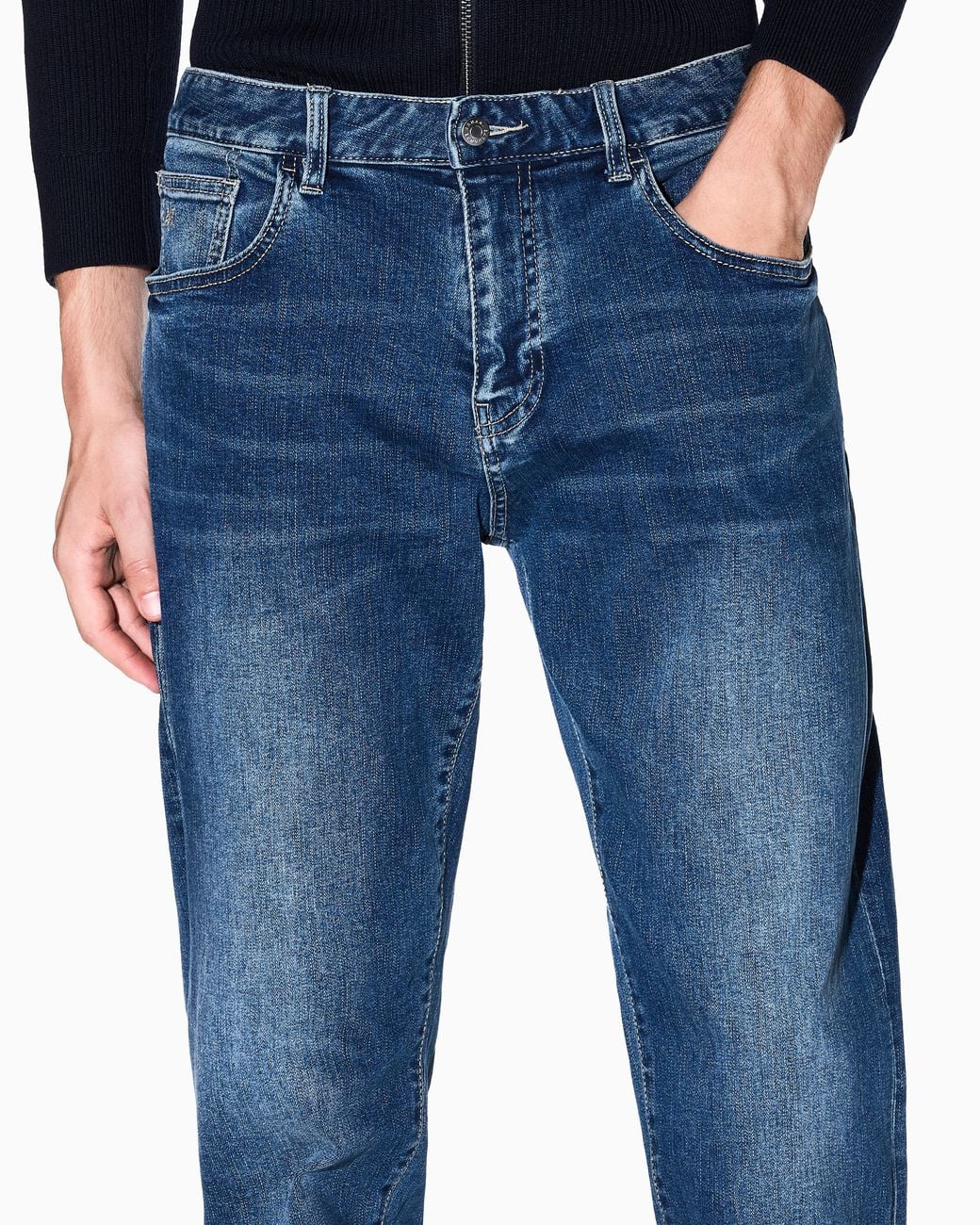 ARMANI EXCHANGE Blue Comfort Slim-Fit Jeans for men