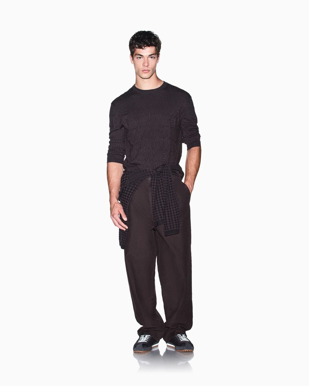 ARMANI EXCHANGE Purple Relaxed Trouser for men
