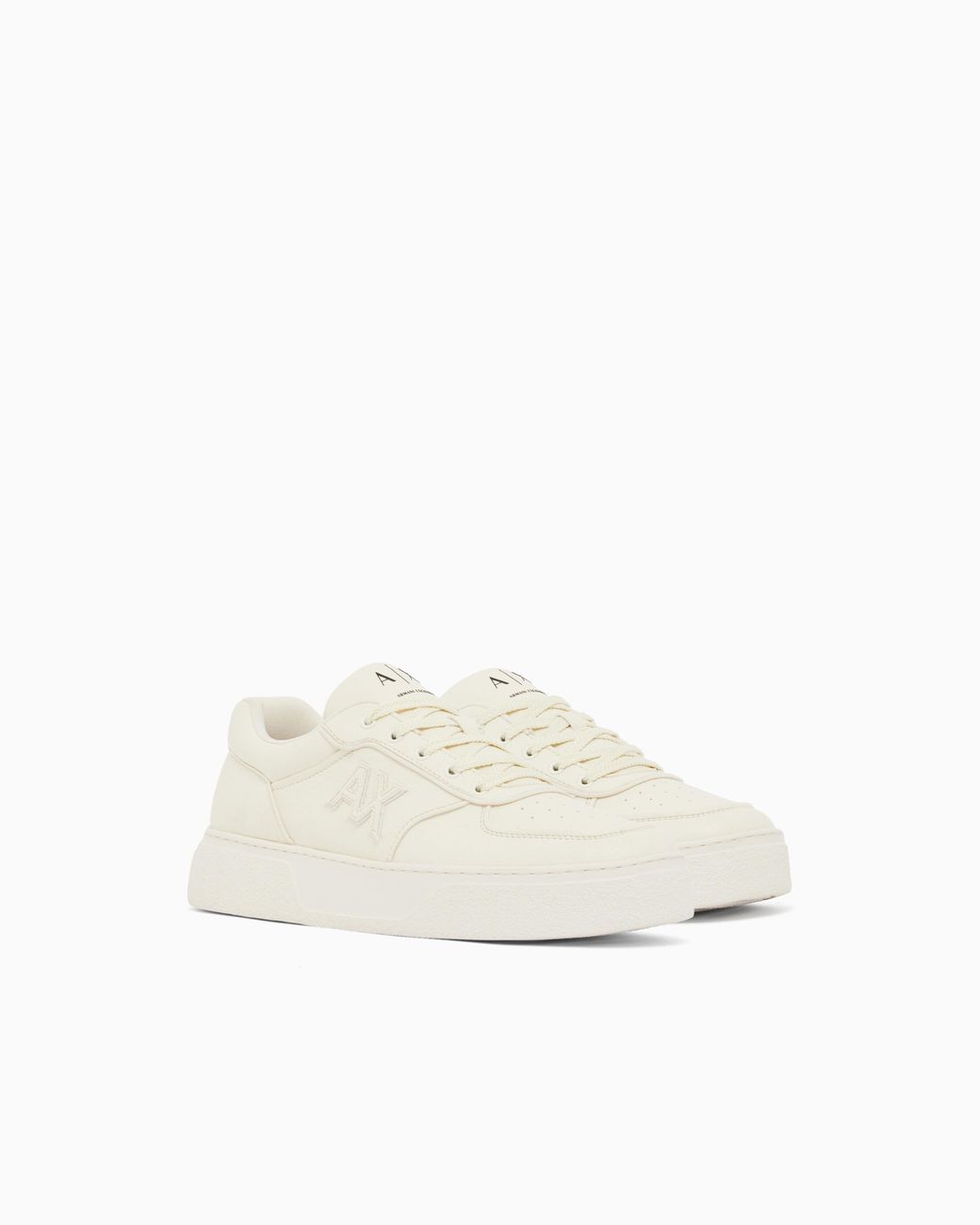 ARMANI EXCHANGE White Sneakers With Deer Effect for men