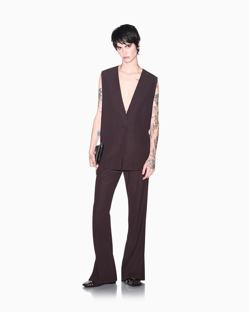ARMANI EXCHANGE Purple Slim Fit Trousers